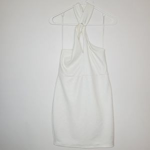 ASTR The Label Dress Mini Women's Large Off-White Halter Romantic Feminine Sexy